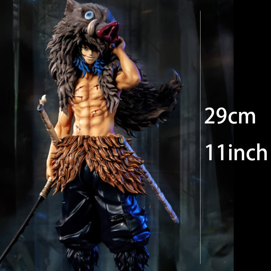 Demon Slayer-Inspired Boar Head Warrior PVC Statue - Collectible Anime Figure, Home Decor and Gift for Fans - Ages 14+ - Authentic Licensed Product - Perfect Gift for Anime Enthusiasts