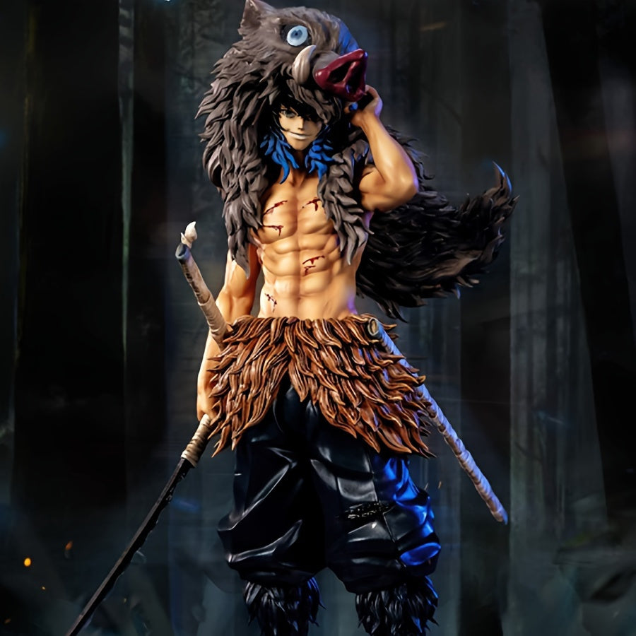 Demon Slayer-Inspired Boar Head Warrior PVC Statue - Collectible Anime Figure, Home Decor and Gift for Fans - Ages 14+ - Authentic Licensed Product - Perfect Gift for Anime Enthusiasts