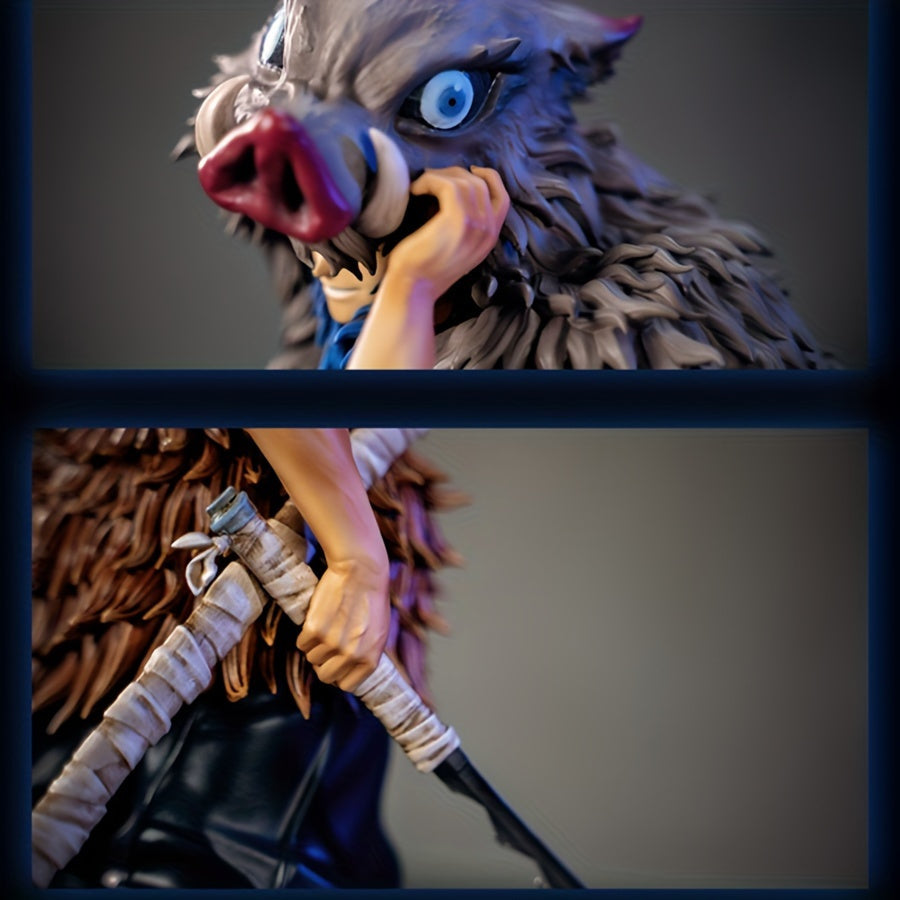 Demon Slayer-Inspired Boar Head Warrior PVC Statue - Collectible Anime Figure, Home Decor and Gift for Fans - Ages 14+ - Authentic Licensed Product - Perfect Gift for Anime Enthusiasts
