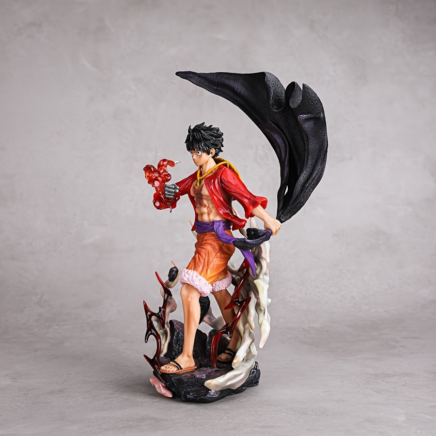 Anime Figure Collectible - PVC Walking Model Statue - Gaming & Movie Merchandise - Desktop & Car Ornament - Black, Orange, Red - For Gamers & Anime Fans -  Perfect Gift for Collectors & Gamers