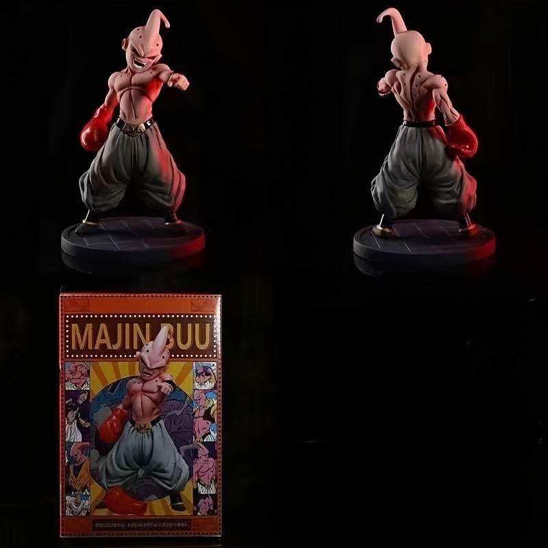 1pc Majin Buu Boxing Form PVC Statue, Collectible Anime Figure, Office Decor, Action Pose, Detailed Design, Desk Ornament