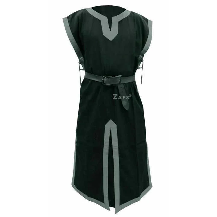 Medieval Cotton Sleeveless Tunic Templar Knight Costume Historical Crusader Armor Shirt Cosplay Reenactment Halloween Faire