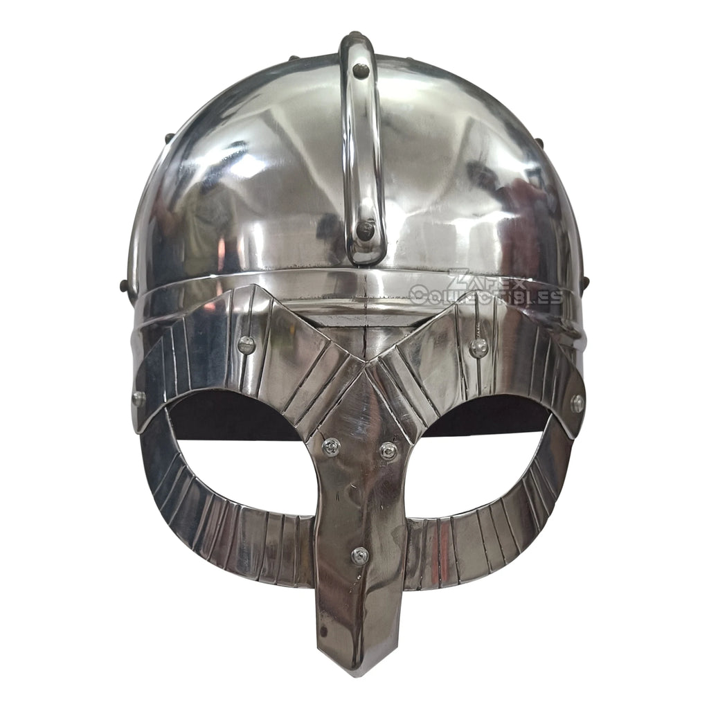 Authentic Medieval Nasal Helmet Viking Style Handcrafted Mild Steel Polished Finish Armor for Cosplay Events Home Decor