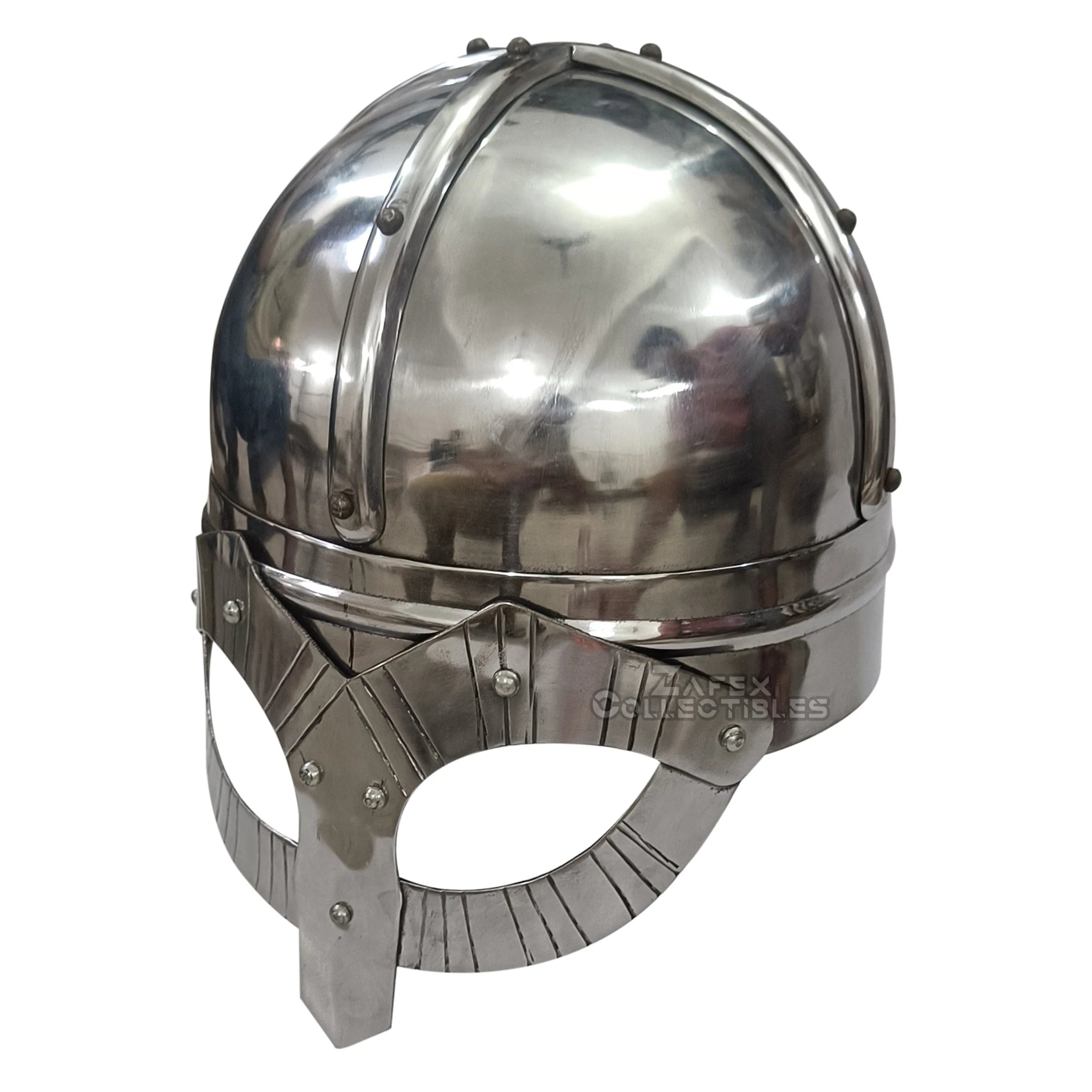 Authentic Medieval Nasal Helmet Viking Style Handcrafted Mild Steel Polished Finish Armor for Cosplay Events Home Decor