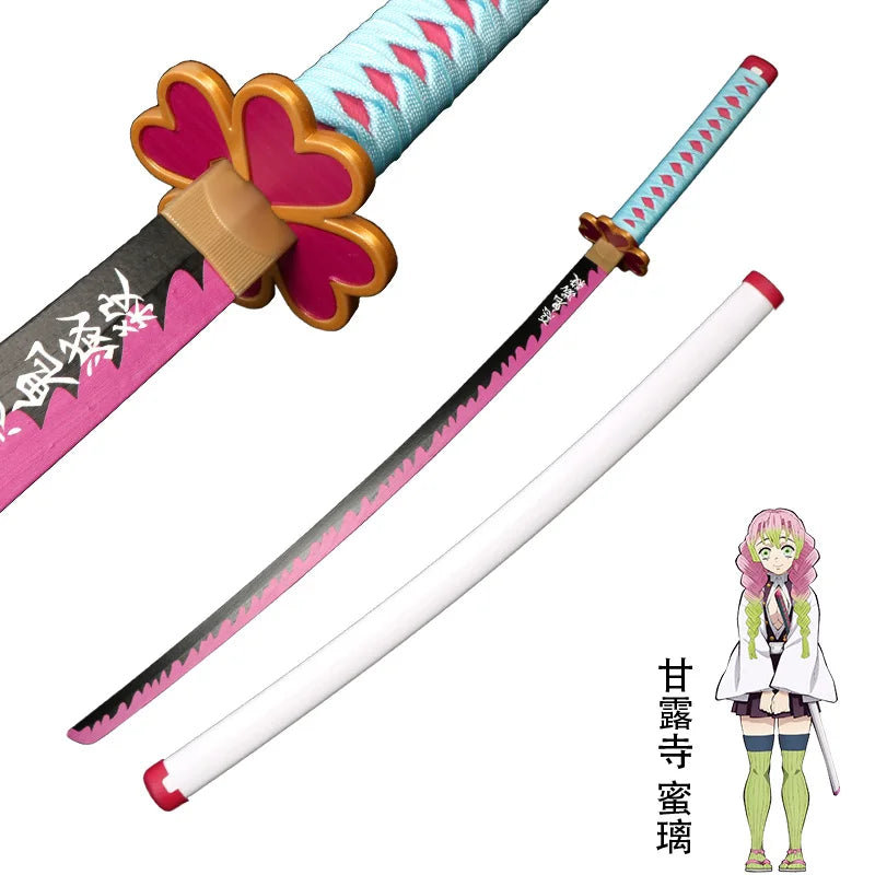 Promotion Katana Real Anime Sword Samurai Demon Slayer Fire God Tanjiro Cosplay Swords