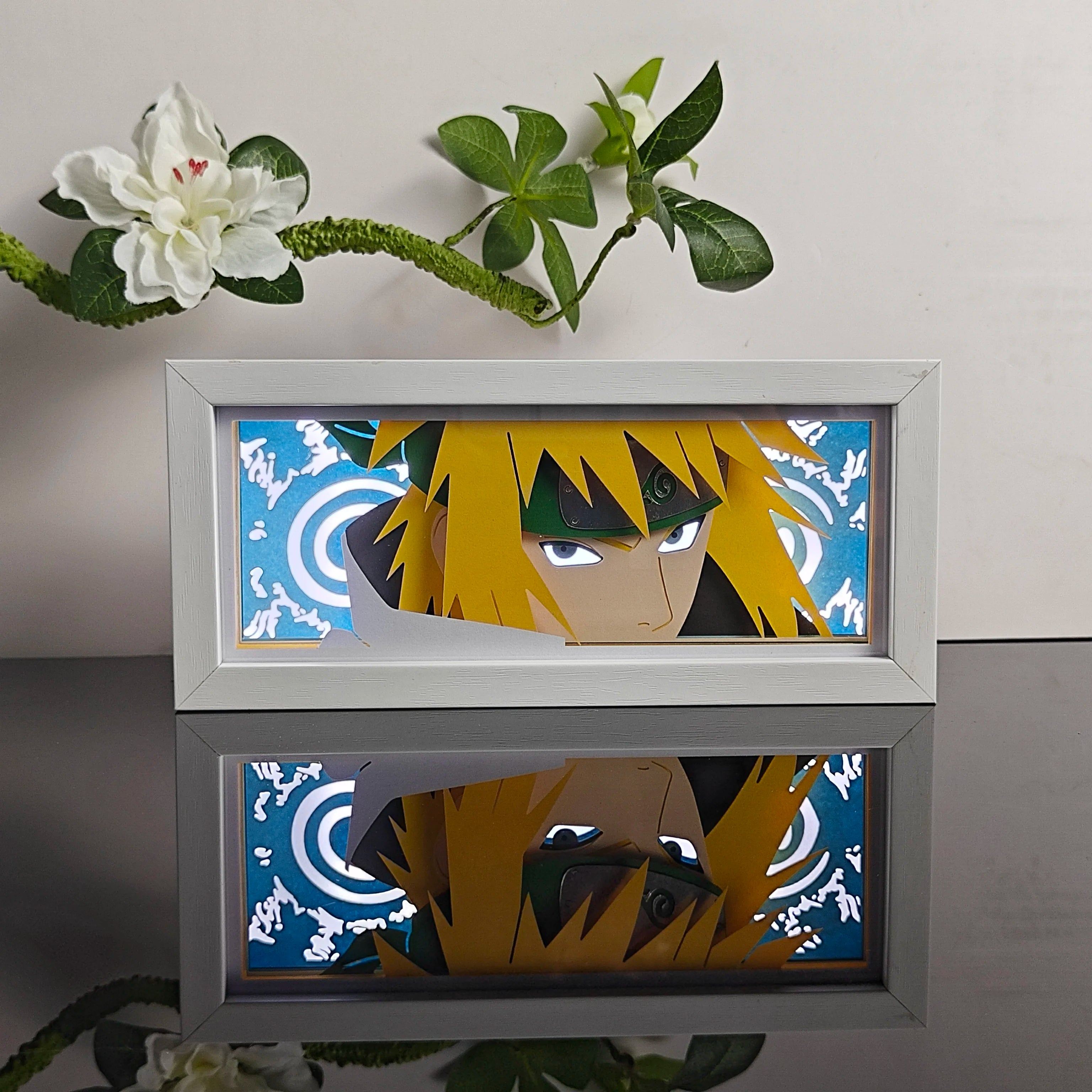 USA Warehouse Dropshipping OnePieces Zoro  Paper Carving Lamp 3D Anime Light Box Handicrafts Table Decoration Christmas Gift