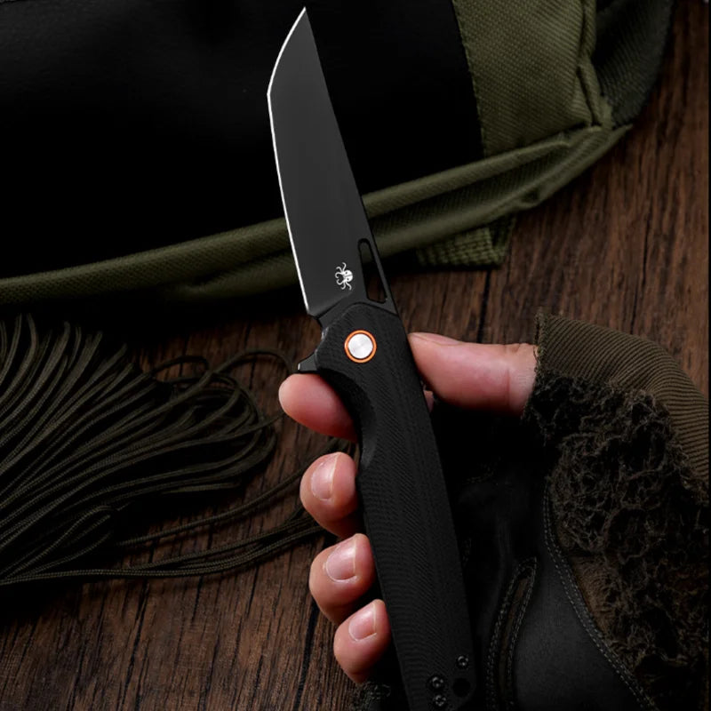 Klaken J145 D2 Steel G10 Handle Folding Knife Outdoor Camping Hunting Knife Ready to Ship in USA Warehouse