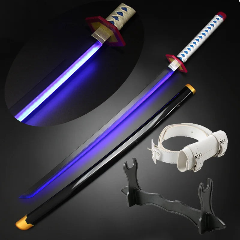 LED Sword Zoro Demon Slayer Katana Yamoto Light up Sword Anime Cosplay Weapons Props