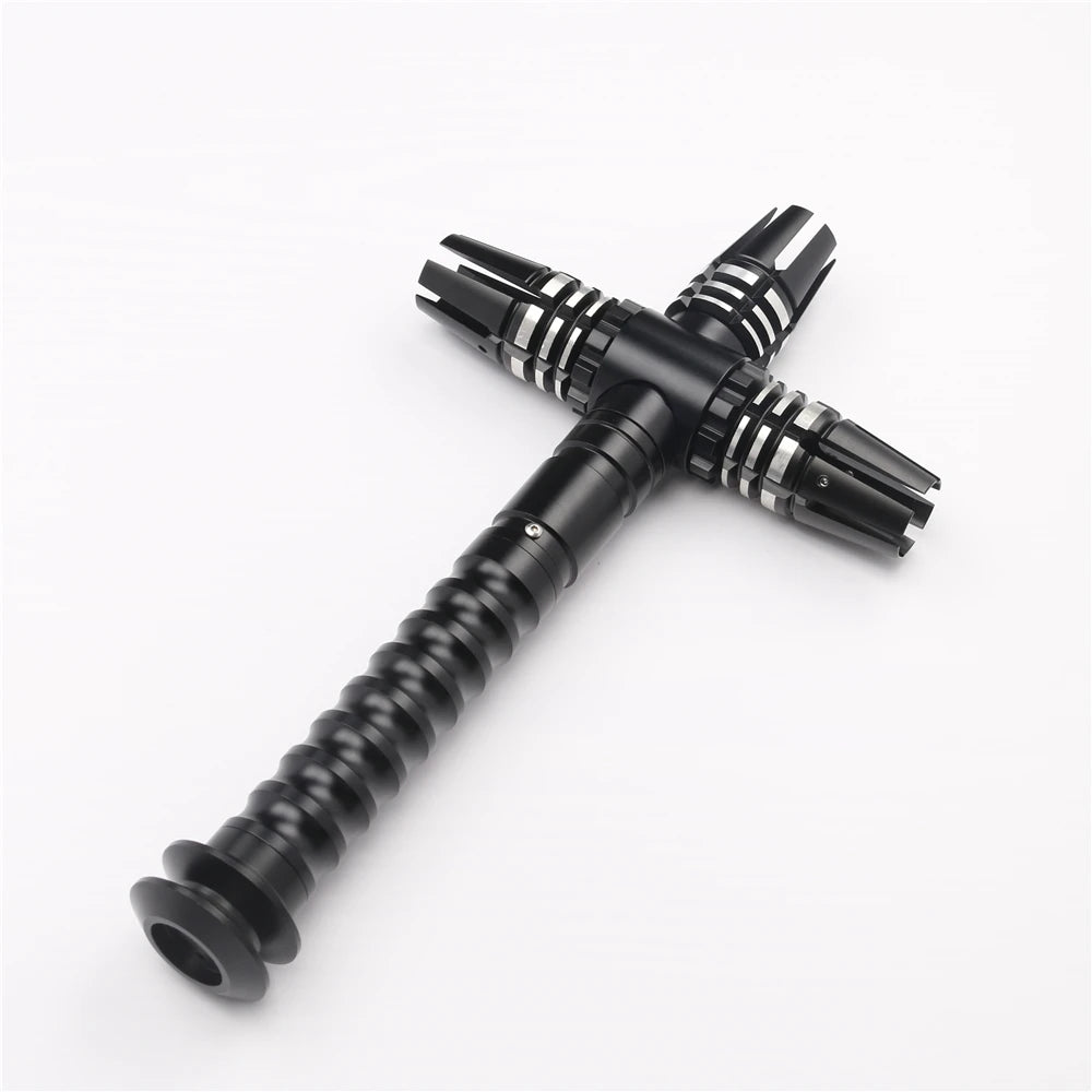 TXQsaber Kylo Ren Cross-guard Lightsaber for Dueling 12 Changeable Color &10 Soundfonts With Smooth Swing Sword for Cosplay