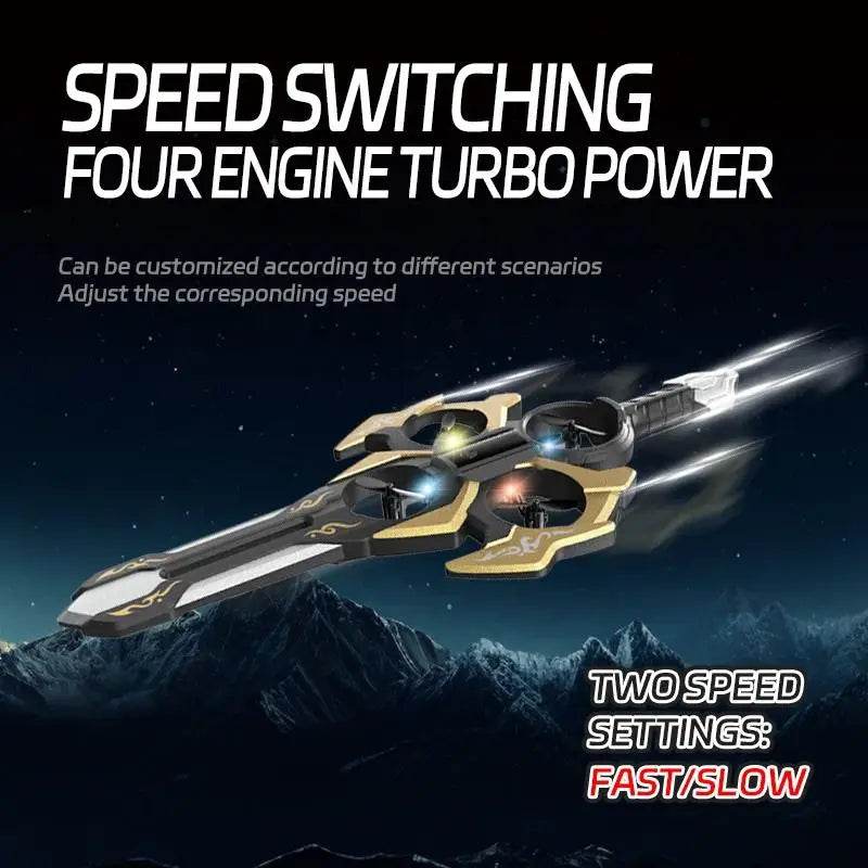Flying Sword Hover UAV Adjustable Speed Quadcopter Surrounding Stunts Remote Control Foam Airplane Aircraft Toys for Kids