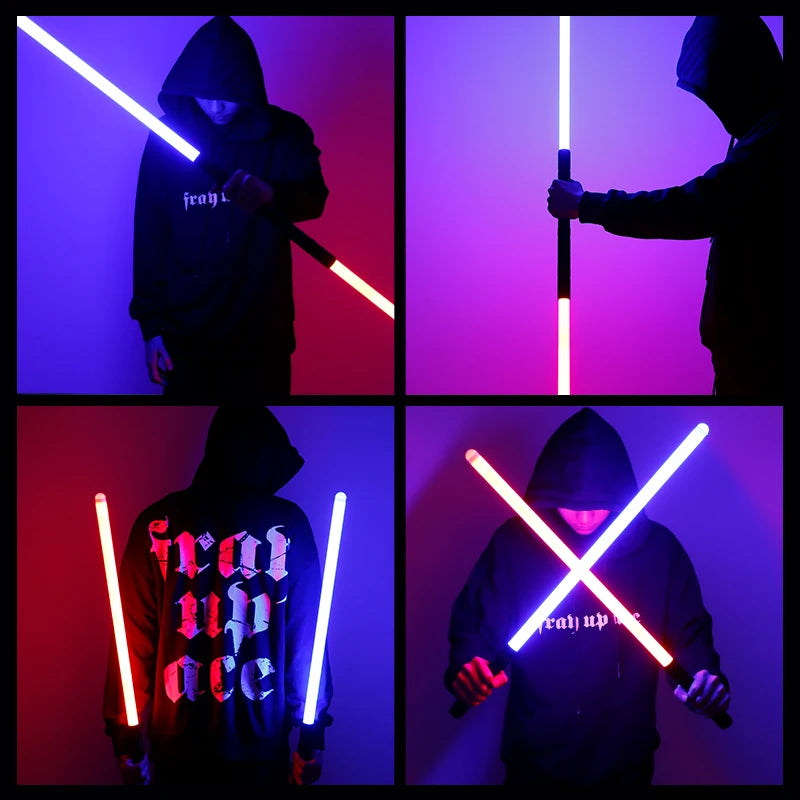 Factory Wholesale Lightsaber Into Children's Toy Blue Red Lightsaber Metal Lightsaber Two in One Laser Sword