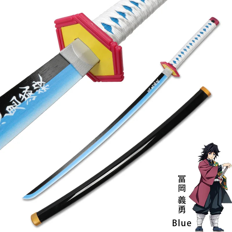 Promotion Katana Real Anime Sword Samurai Demon Slayer Fire God Tanjiro Cosplay Swords