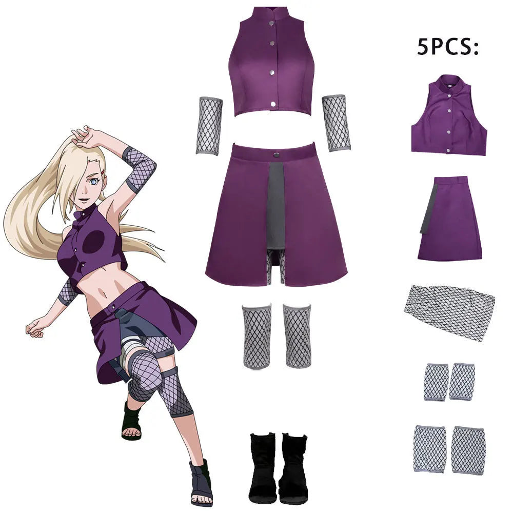 Yamanaka Ino Cos Suit Anime Cosplay Costume Two Yuan Role-playing Clothing
