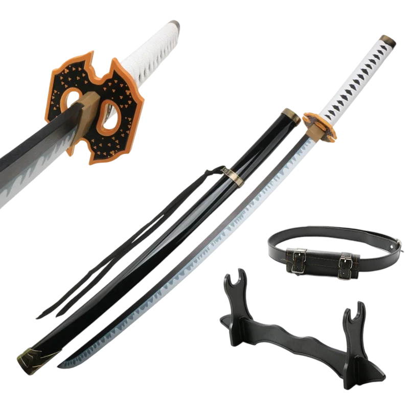 Wood Swords Demon SlayerTanjiro Katana Cosplay Sword Weapon Plastic Samurai Sword for Anime Prop with  Holder and Belt