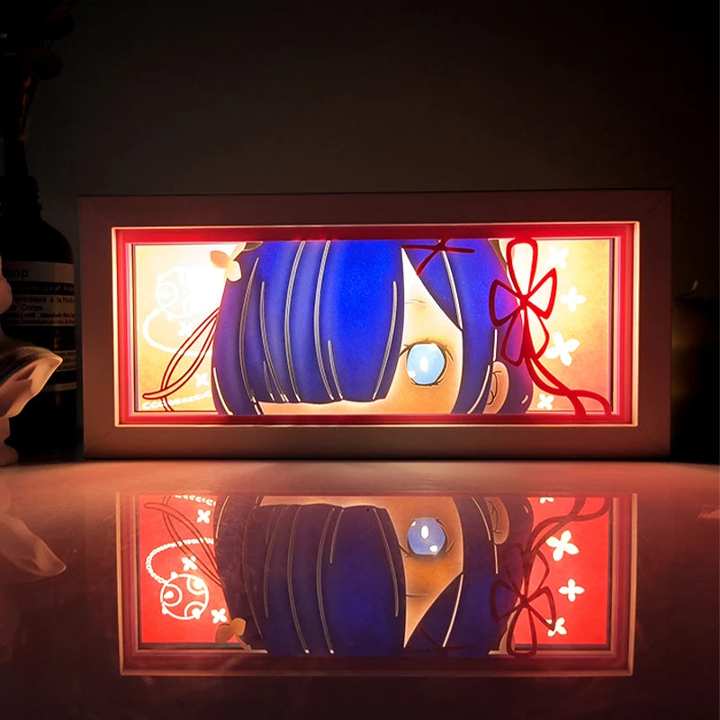 For Kid Hot Sale Customized Light up Manga Led Strips Painting Anime Box Decor Art Carving Lamp With Gift Box Esty Shopify