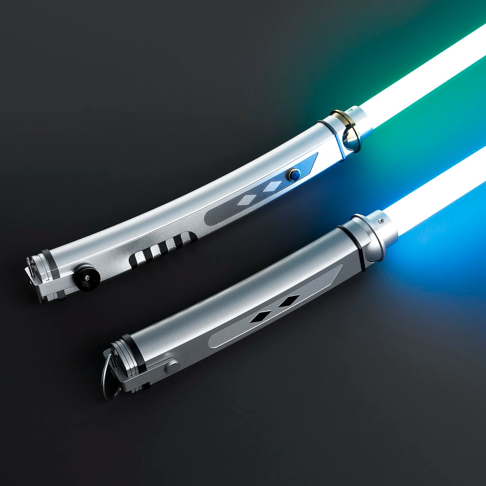 Ahsoka Tano Neopixel Lightsaber Duel Set Proffie 2.2 Metal Hilt Force FX Light Saber with 19 Colors, Smooth Swing, Double Sword