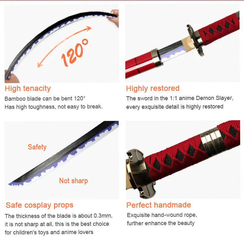 Roronoa Zoro Three Piece Katana Set Handmade Shusui Enma  Kitetsu Swords With Free Display Stand and Belt Cosplay Prop