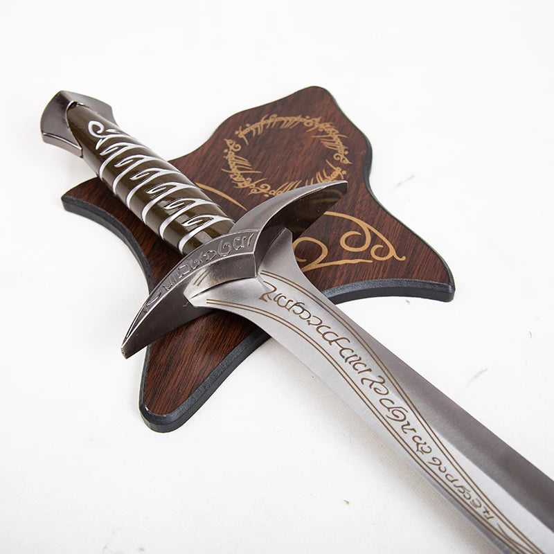 73cm Handcrafted Movie Same Engraved Stainless Steel Blade, Medieval-Style 'Sting' Short Engraved Sword