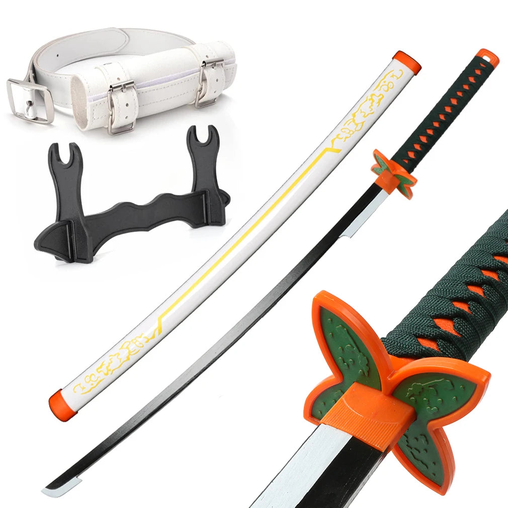 Wood Bamboo Katana 104cm / 41in Cosplay Anime Characters Props Tokitou Muichirou Kanroji Mitsuri Sword Collections and Gifts