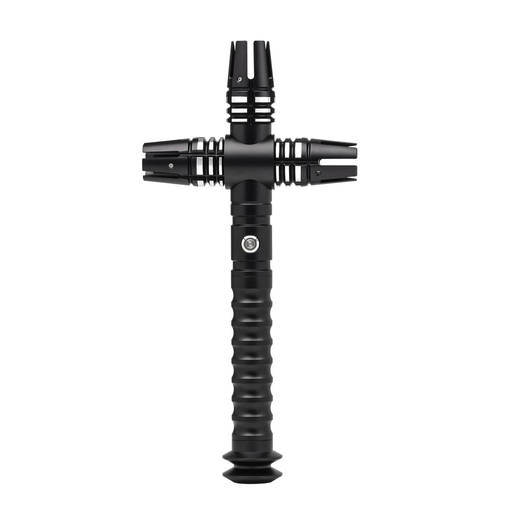 TXQsaber Kylo Ren Cross-guard Lightsaber for Dueling 12 Changeable Color &10 Soundfonts With Smooth Swing Sword for Cosplay