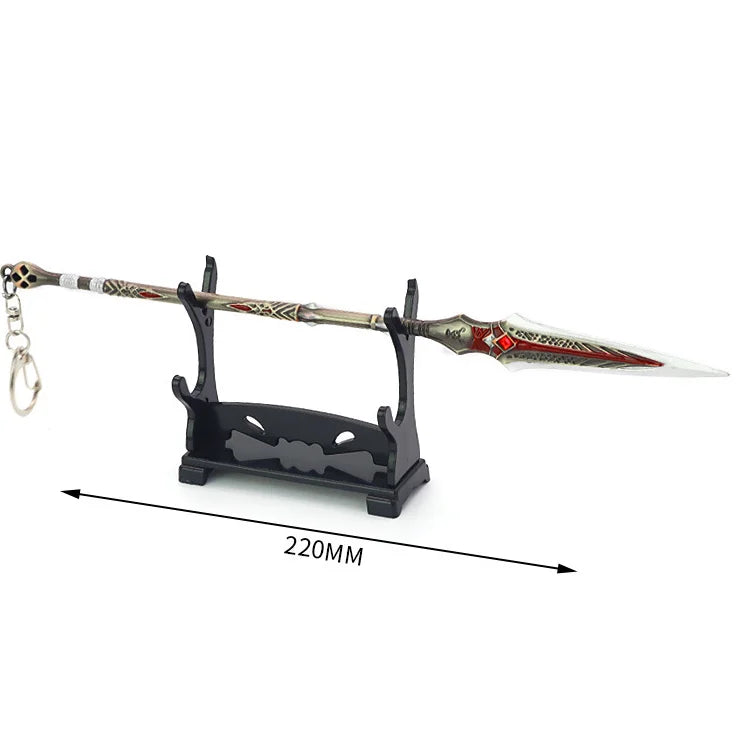 Blades Chaos Keychain Miniature God of War Kratos Leviathan Axe Fashionable Zinc Alloy Metal Swords