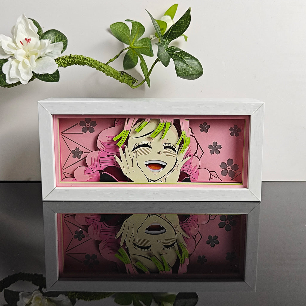 USA Warehouse Dropshipping  Anime Light Box Solo Leveling Paper Art Carved Wooden Table Lamp  Nightlight Bedroom Decoration Gift