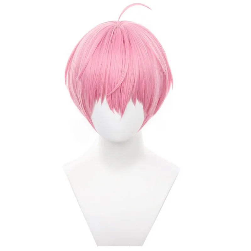 Wholesale Link Click Cosplay 30cm Short Pink Bobo Li Tianchen Wig Synthetic Heat Resistant Hair Anime Cosplay Wig