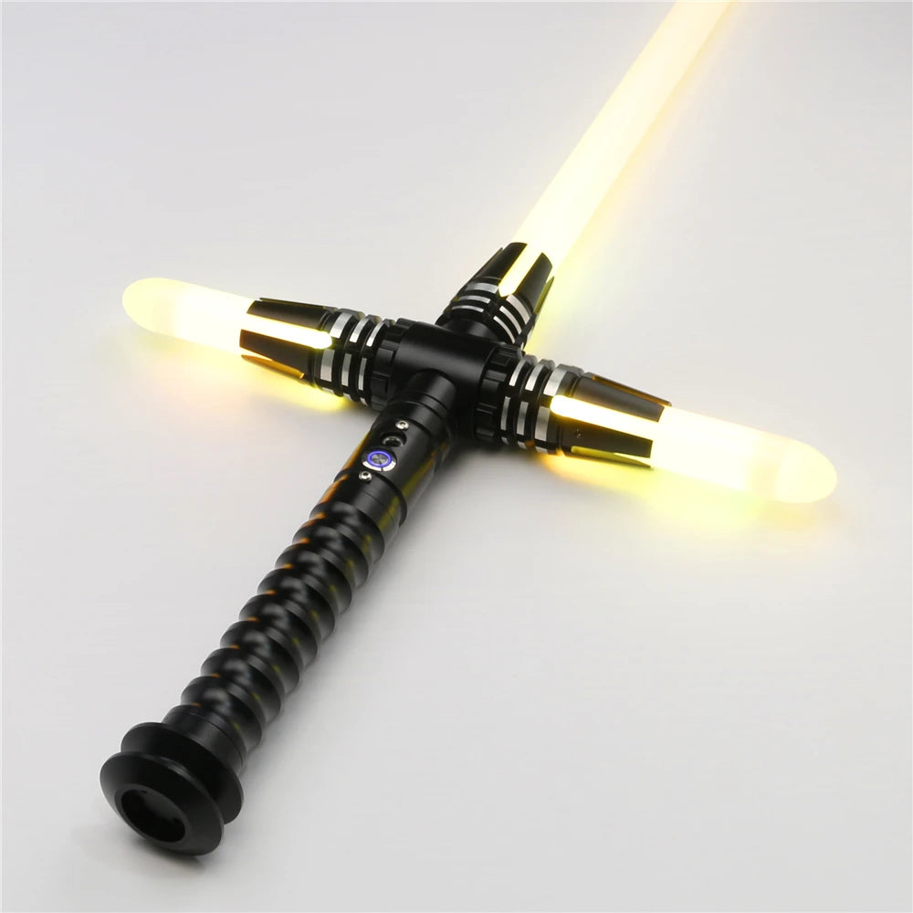 TXQsaber Kylo Ren Cross-guard Lightsaber for Dueling 12 Changeable Color &10 Soundfonts With Smooth Swing Sword for Cosplay