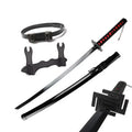 BLEACH Zanpakutou 41in Kurosaki Ichigo New Moon Tensa Zangetsu Anime COS Weapon Wooden Sword Comes with Belt and Blade Holder