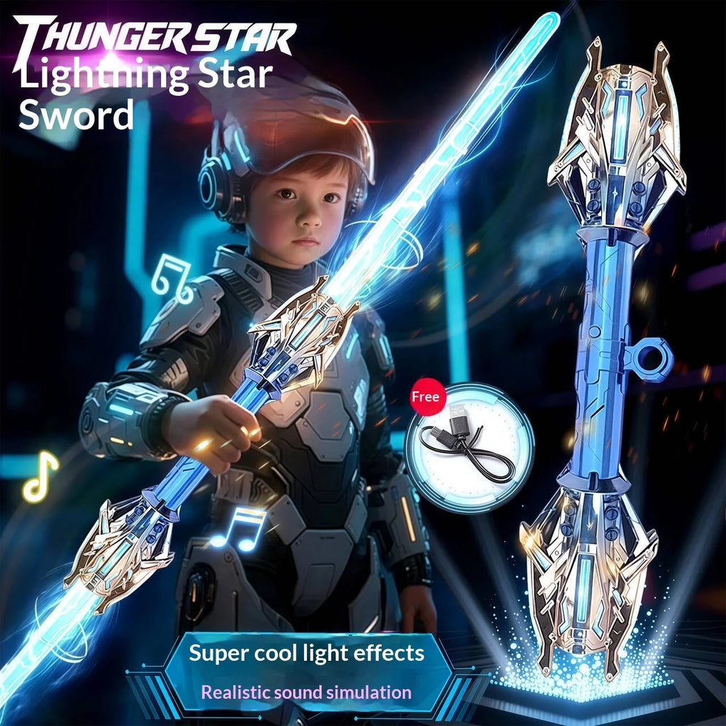 Thunder Star Double-Edged STAR  Warers Plastic Toy Swords Set Model 008 Unisex