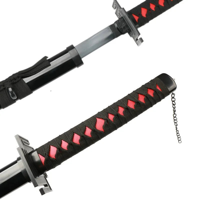 BLEACH Zanpakutou 41in Kurosaki Ichigo New Moon Tensa Zangetsu Anime COS Weapon Wooden Sword Comes with Belt and Blade Holder