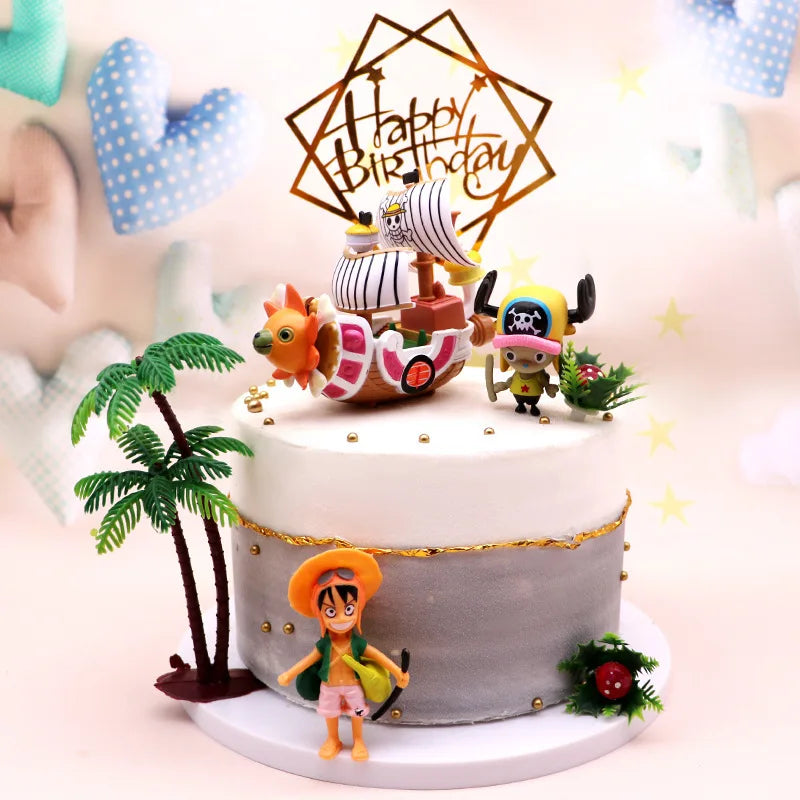 Cake Decoration Ornaments Classic Anime One Pieces Thousand Sunny Ship Toys