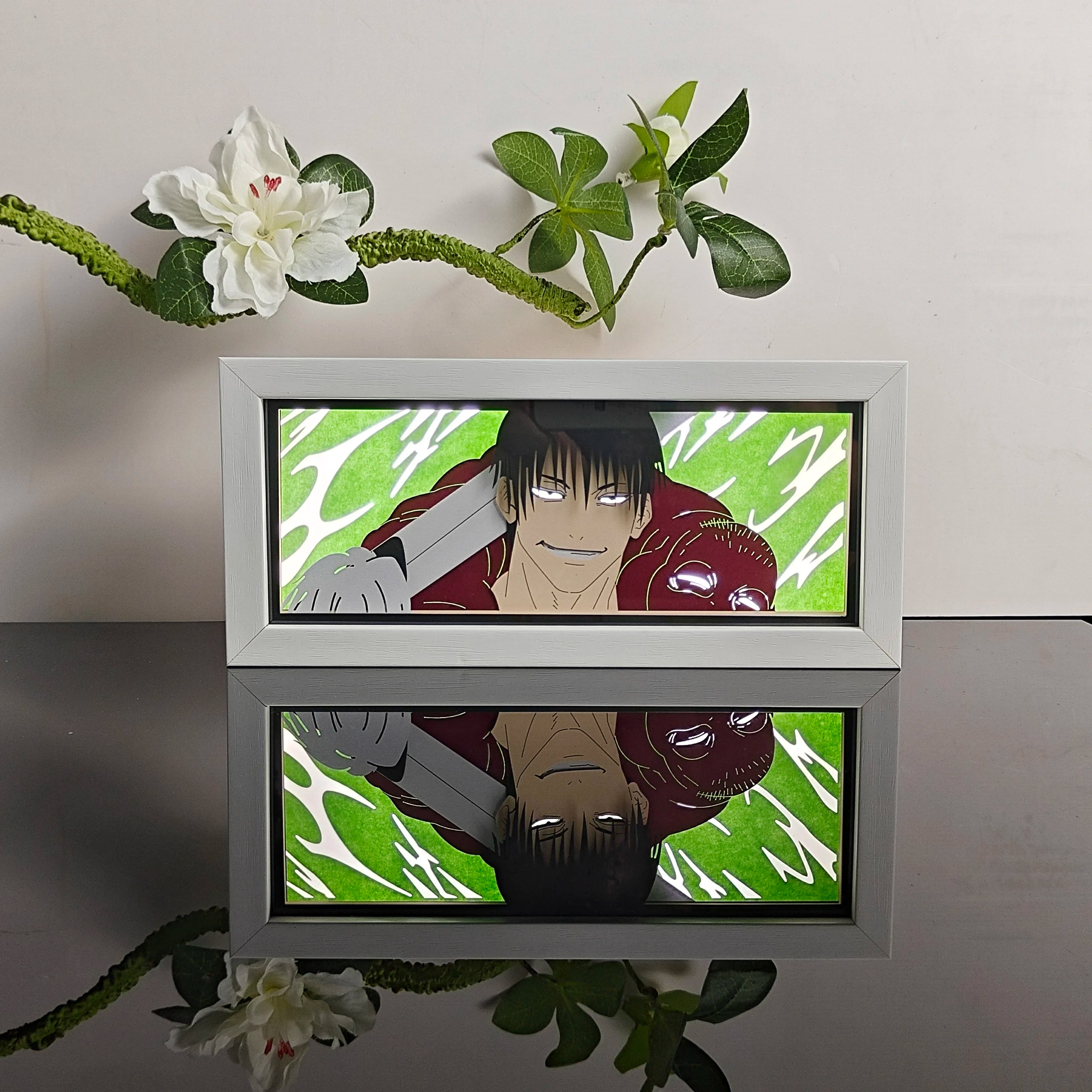 USA Warehouse Dropshipping OnePieces Zoro  Paper Carving Lamp 3D Anime Light Box Handicrafts Table Decoration Christmas Gift