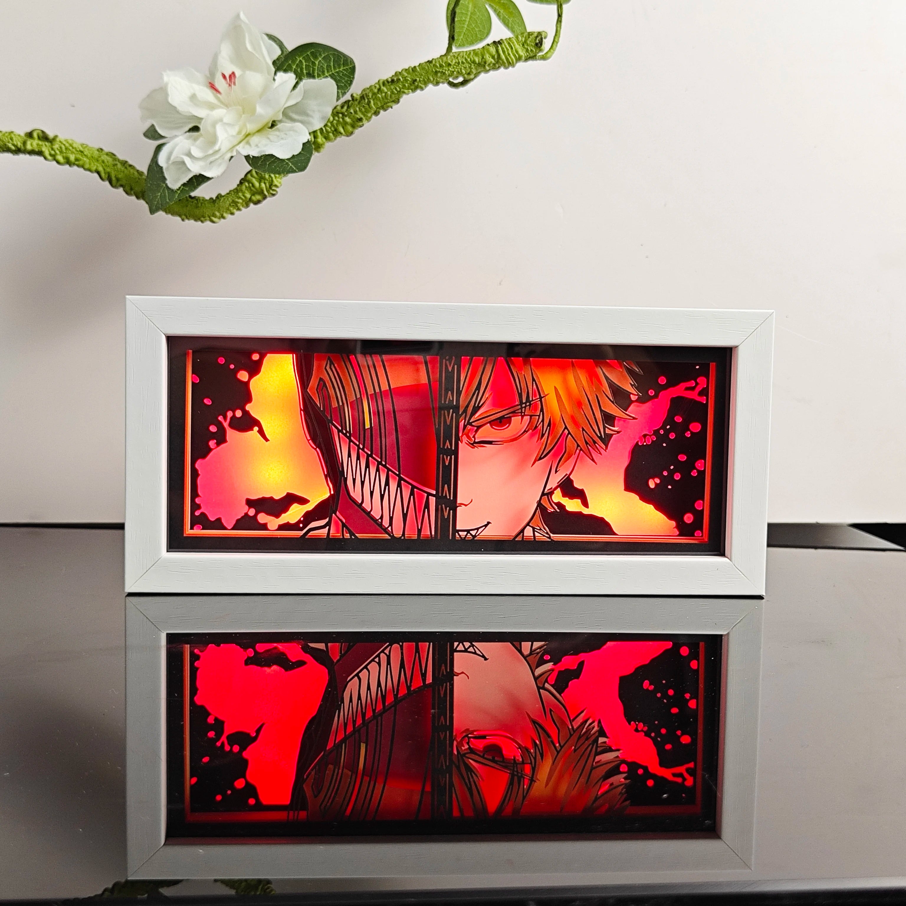 USA Warehouse Dropshipping One Pieces Anime Paper Carving Lamp 3D Anime Light Box Handicrafts Table Decoration Christmas Wedding