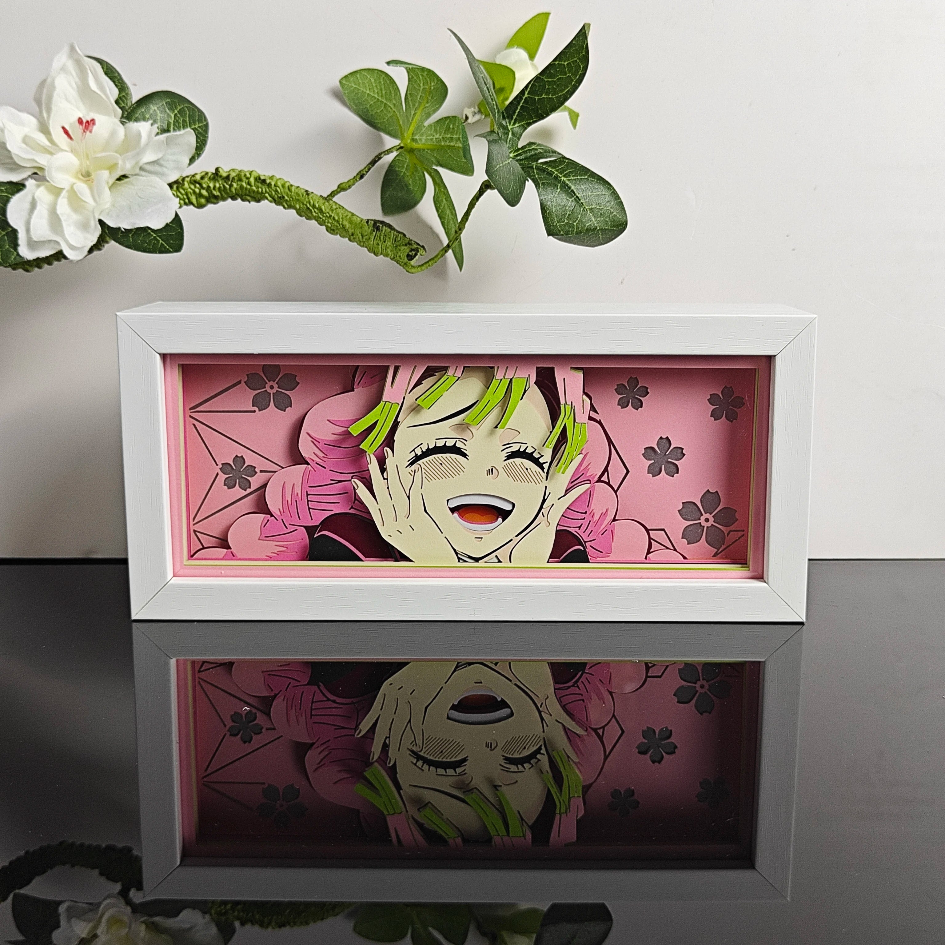 USA Warehouse Dropshipping  Anime Light Box Solo Leveling Paper Art Carved Wooden Table Lamp  Nightlight Bedroom Decoration Gift