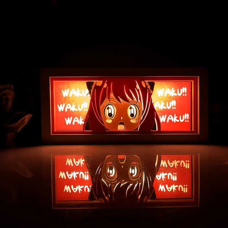 For Kid Hot Sale Customized Light up Manga Led Strips Painting Anime Box Decor Art Carving Lamp With Gift Box Esty Shopify