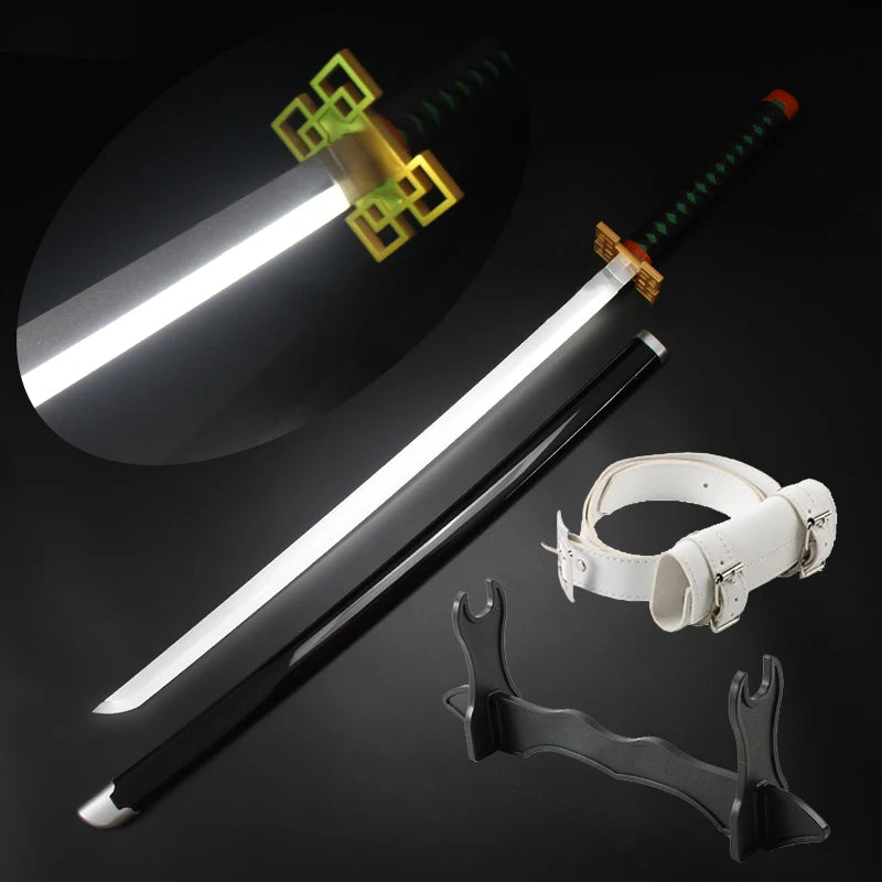 LED Sword Zoro Demon Slayer Katana Yamoto Light up Sword Anime Cosplay Weapons Props