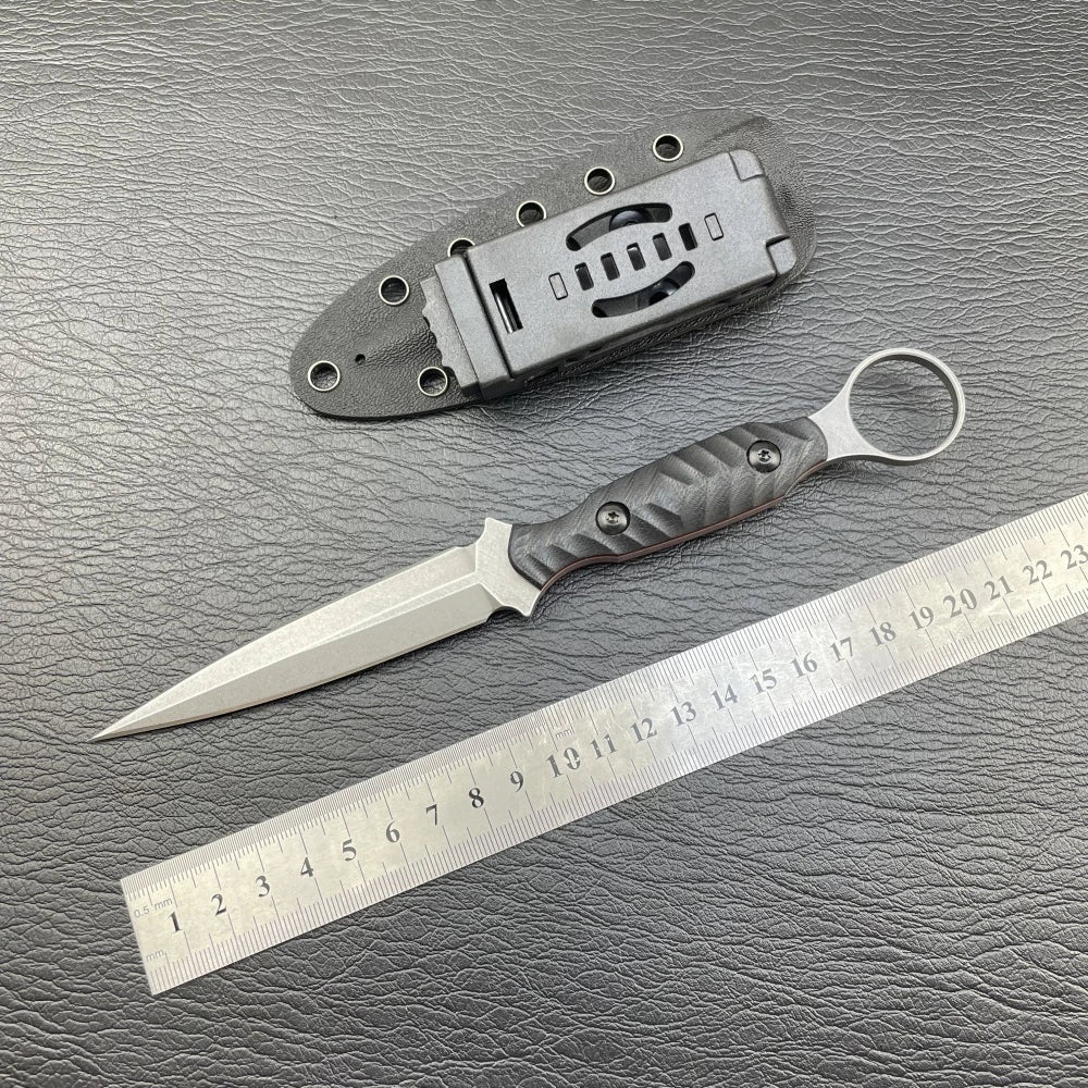 High Quality Tactical Fixed Blade Knife Outdoor Portable Survival Knife 8CR14 Steel EDC Hunting Knife with Kydex Sheath