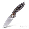 USA Stock High Hardness Convenient Rescue  Knife Outdoor Camping Hunting Tactics Powder Steel Folding Knife