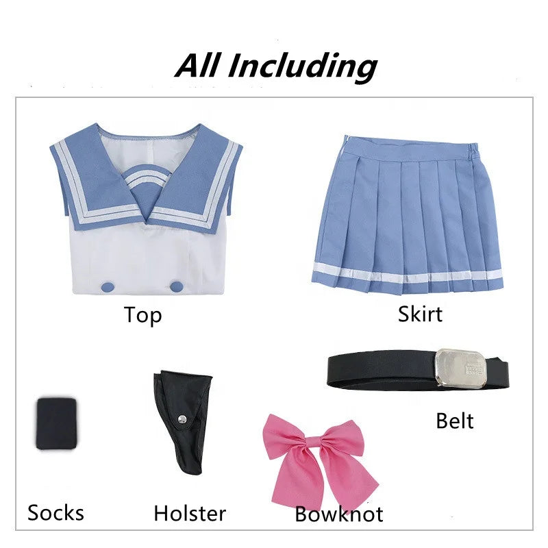 Wholesale High Rise Invasion Costume High School Uniform Outfit Sailor Suit Lolita Dress Honjou Yuri Anime Cosplay Costumes