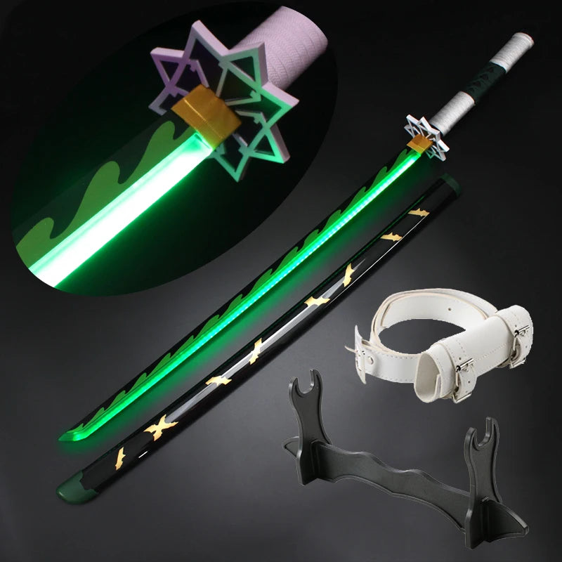 LED Sword Zoro Demon Slayer Katana Yamoto Light up Sword Anime Cosplay Weapons Props