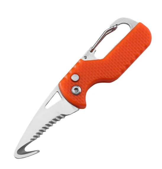 Portable Stainless Steel Folding Knife Safety DIY OEM Express Package Quick Release Serrated Hook Car Seat Belt Urgent Cut