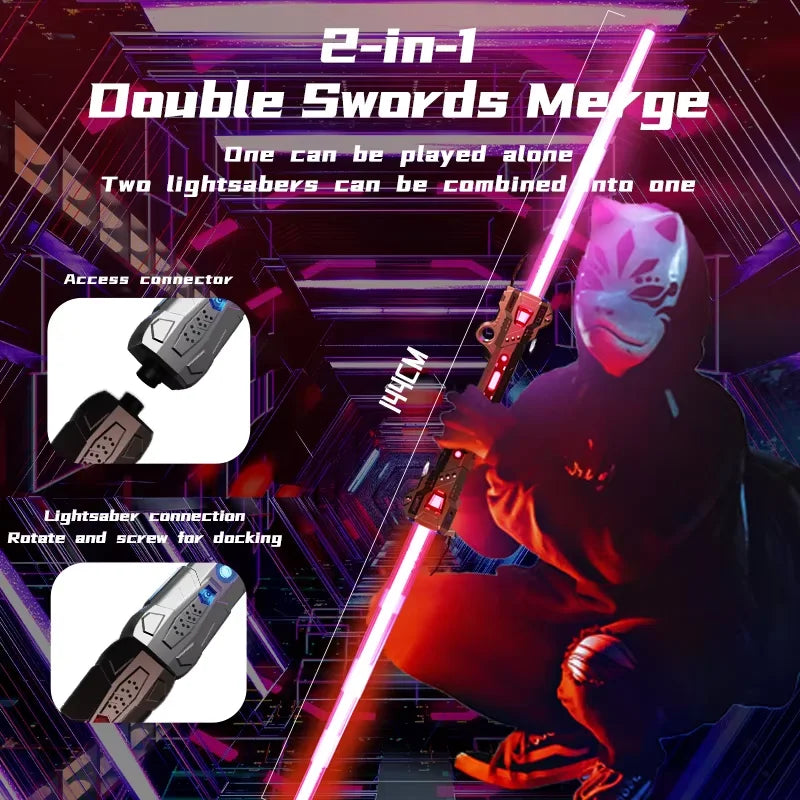 Unisex Children's Simulation Laser Sword Retractable Plastic LED Flashing Knife Planet Toys with Sound for Boys Gift
