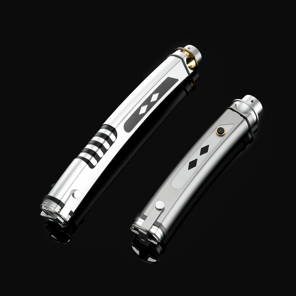 Ahsoka Tano Neopixel Lightsaber Duel Set Proffie 2.2 Metal Hilt Force FX Light Saber with 19 Colors, Smooth Swing, Double Sword