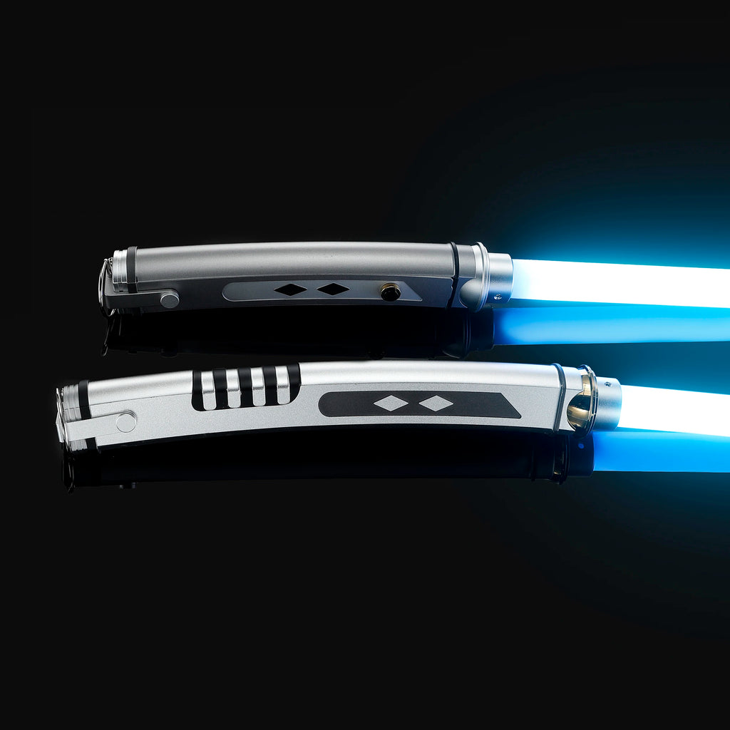 Ahsoka Tano Neopixel Lightsaber Duel Set Proffie 2.2 Metal Hilt Force FX Light Saber with 19 Colors, Smooth Swing, Double Sword
