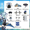 Game Genshin Impact Eula Cosplay Costume Suit Eula Outfit Include Dress Eula Jumpsuit Eye of God Wig for Anime Cosplay Comic Con