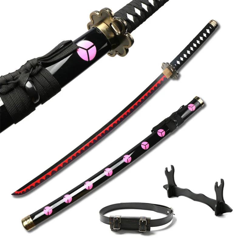 Roronoa Zoro Swords 104cm Handmade Katana Japanese Anime Cosplay Sword Shusui Enma Kitetsu Free Sword Holder and Belt