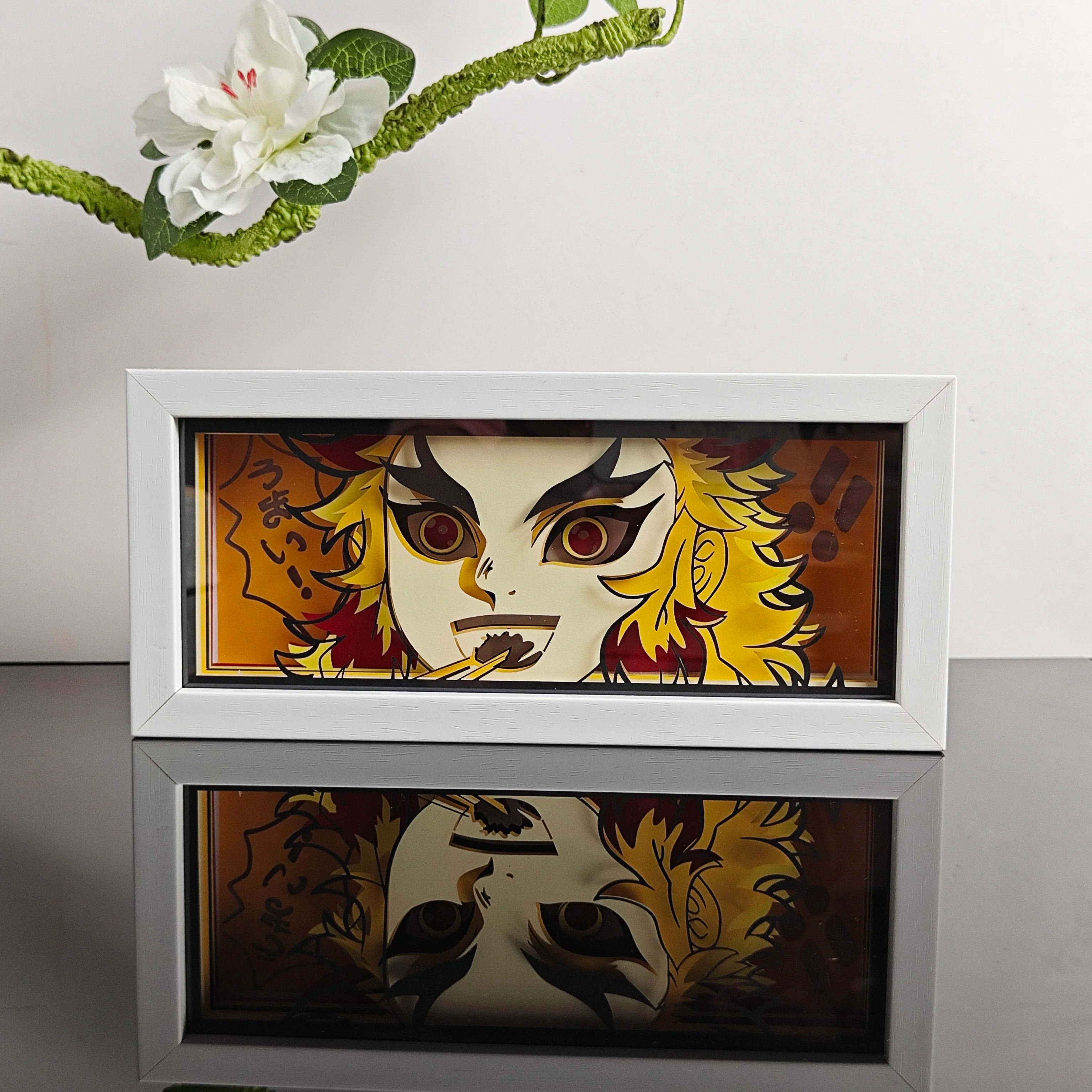 USA Warehouse Dropshipping One Pieces Anime Paper Carving Lamp 3D Anime Light Box Handicrafts Table Decoration Christmas Wedding