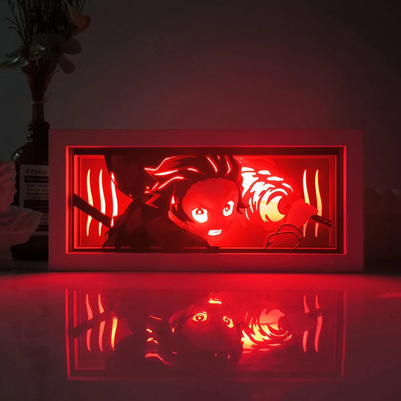 For Kid Hot Sale Customized Light up Manga Led Strips Painting Anime Box Decor Art Carving Lamp With Gift Box Esty Shopify