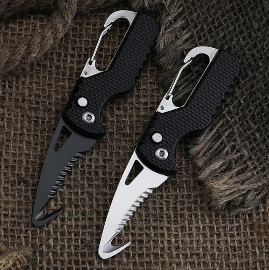 Portable Stainless Steel Folding Knife Safety DIY OEM Express Package Quick Release Serrated Hook Car Seat Belt Urgent Cut
